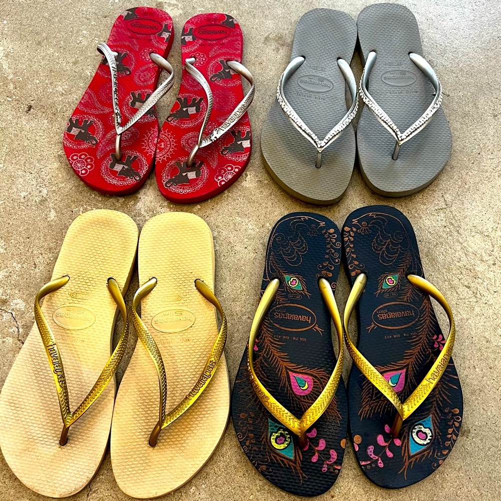 Havaianas Flip Flops 3 Pair Bundle all Size 39-40